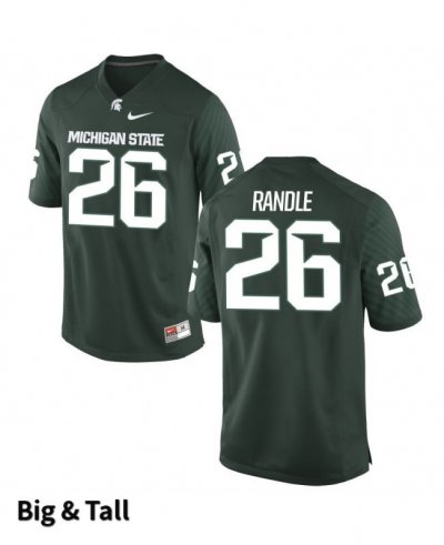 Men's Brandon Randle Michigan State Spartans #26 Nike NCAA Green Big & Tall Authentic College Stitched Football Jersey XK50J57SL